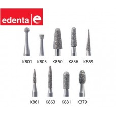Edenta Zirconia K Diamonds HP Burs - 3 Pack - Options Available